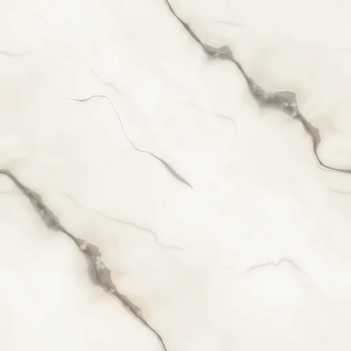 Calacatta Luce demonstration swatch: warm white marble look with soft grey-gold veining