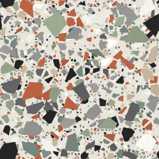 Terrazzo Milano demonstration swatch: pale terrazzo look with mixed stone chips